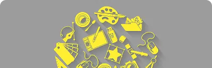 Digital creative design tools and visual elements representing modern creative workflows